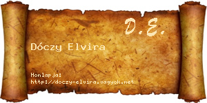 Dóczy Elvira névjegykártya